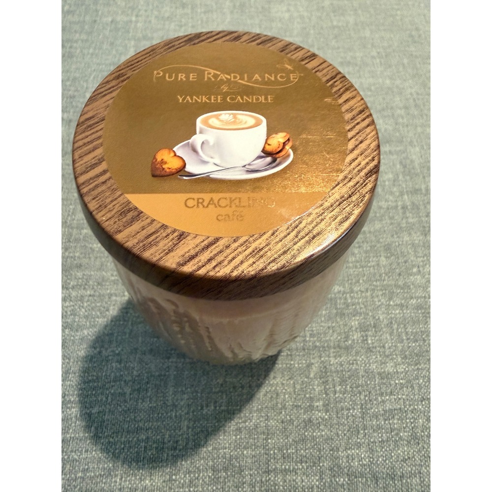 Yankee Candle Pure Radiance Crackling Cafe Large Jar 22oz Lumiwick Wood Wick